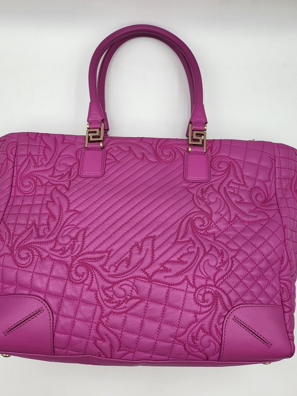 Versace Vanitas Demetra Barocco Quilted Lambskin Leather Tote, Auth. w/COA. - Picture 3 of 16